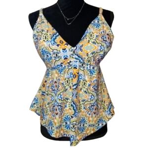 Coco REEF womens 38D multicolor tankini swim top